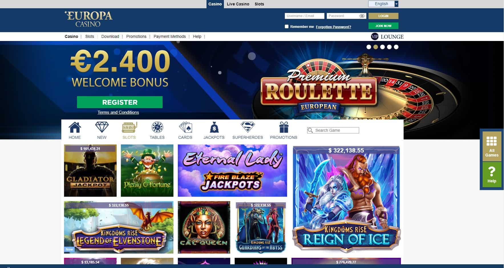 Europa Casino Review